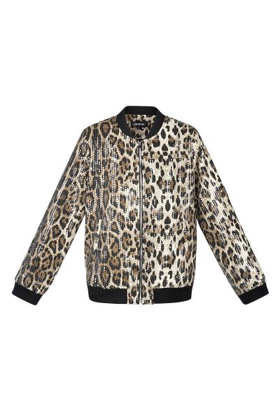 Glitter panther jacket - brown