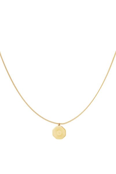 Charm necklace gold stainless steel