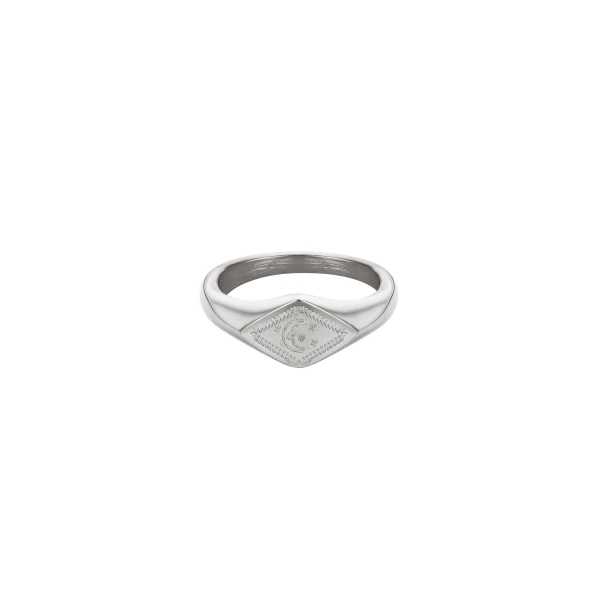 Ring universe silver stainless steel 17