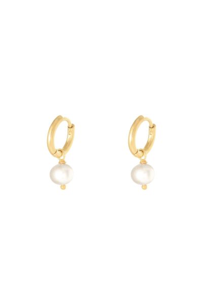 Boucles d'oreilles pearl of the sea blanc acier inoxydable
