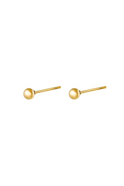 Earrings midi dot gold stainless steel