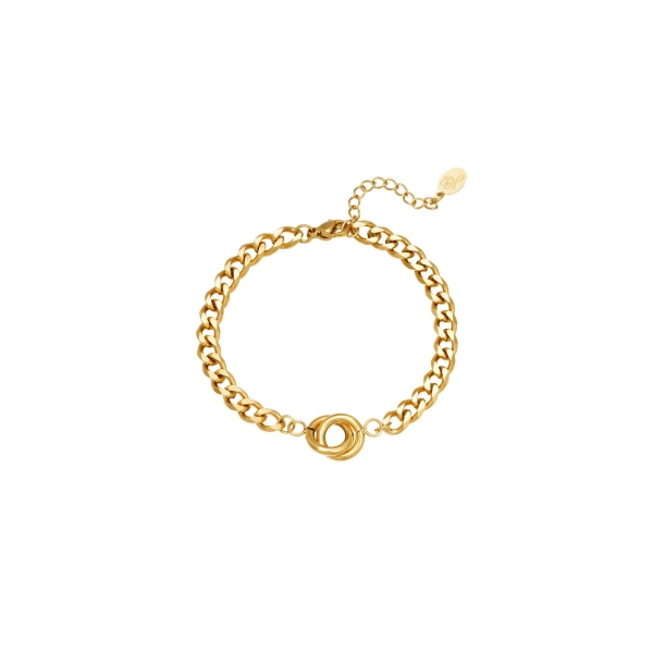 Bracelet intertwined gold stainless steel