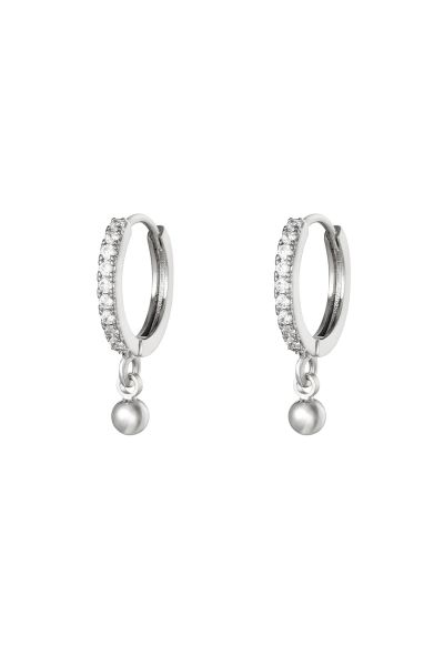 Earrings diamond dot silver copper