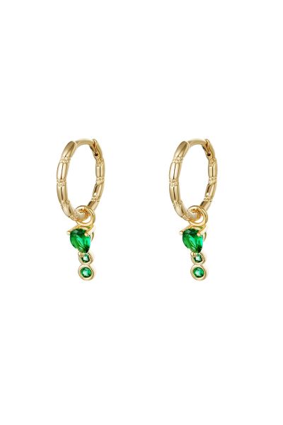 Earrings britta green copper
