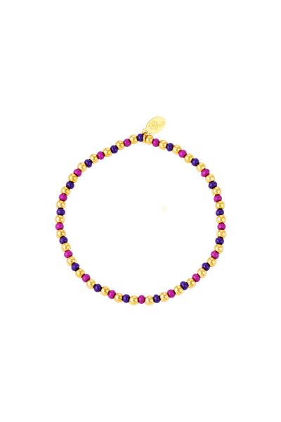 Bracelet colorful purple stainless steel