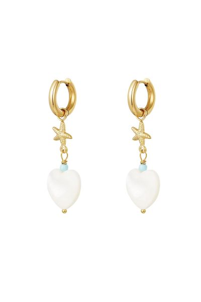 Boucles d'oreilles étoile de mer - collection plage acier inoxydable