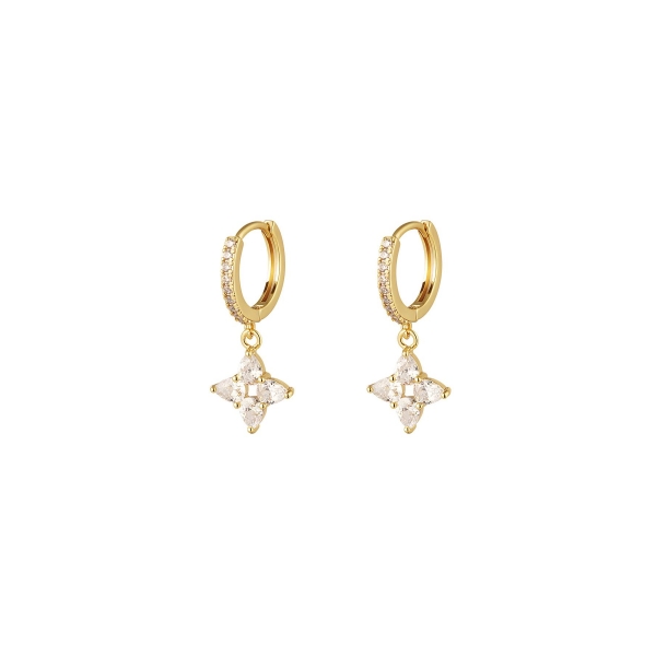 Earrings star - sparkle collection gold copper