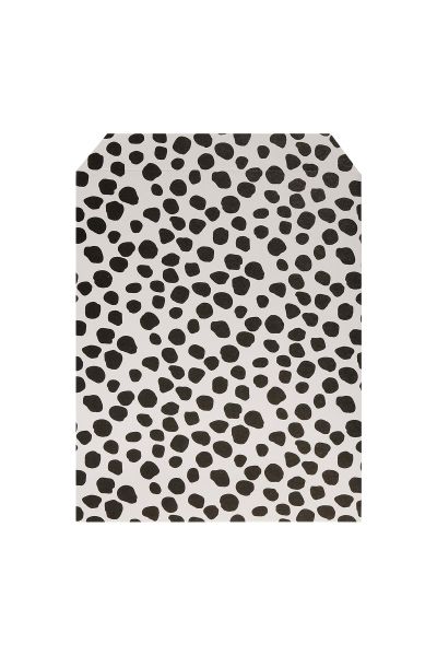 Bolsa de papel con estampado de leopardo negro &amp; beige paper