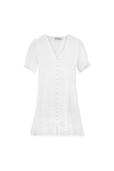 Broderie anglaise dress white m