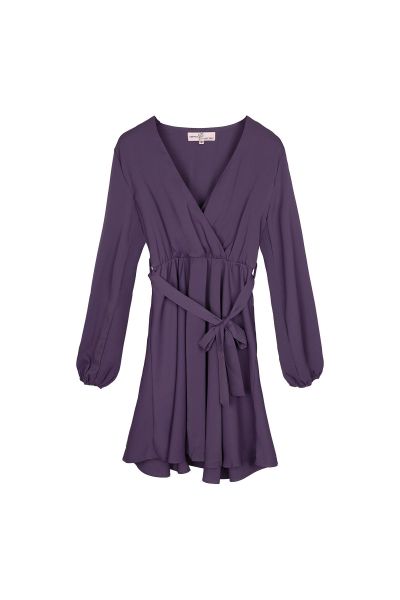 Chiffon dress purple l