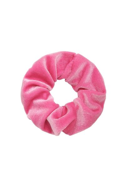 Scrunchie zoet fluweel rosé polyester
