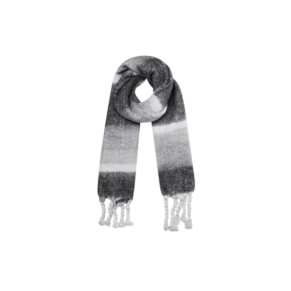 Winter scarf with ombré effect dark grey polyester