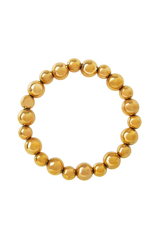 Statement bracelet round - Gold color 2