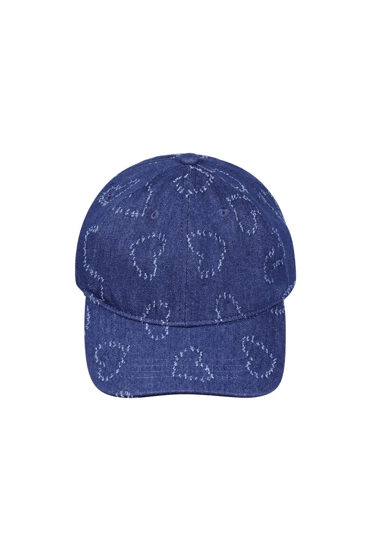 cap with hearts - blue 2