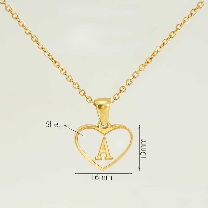 Gold color / 1 Piece Classic Series Elegant Daily Letter A Stainless Steel Gold Color Women's Pendant Necklaces 