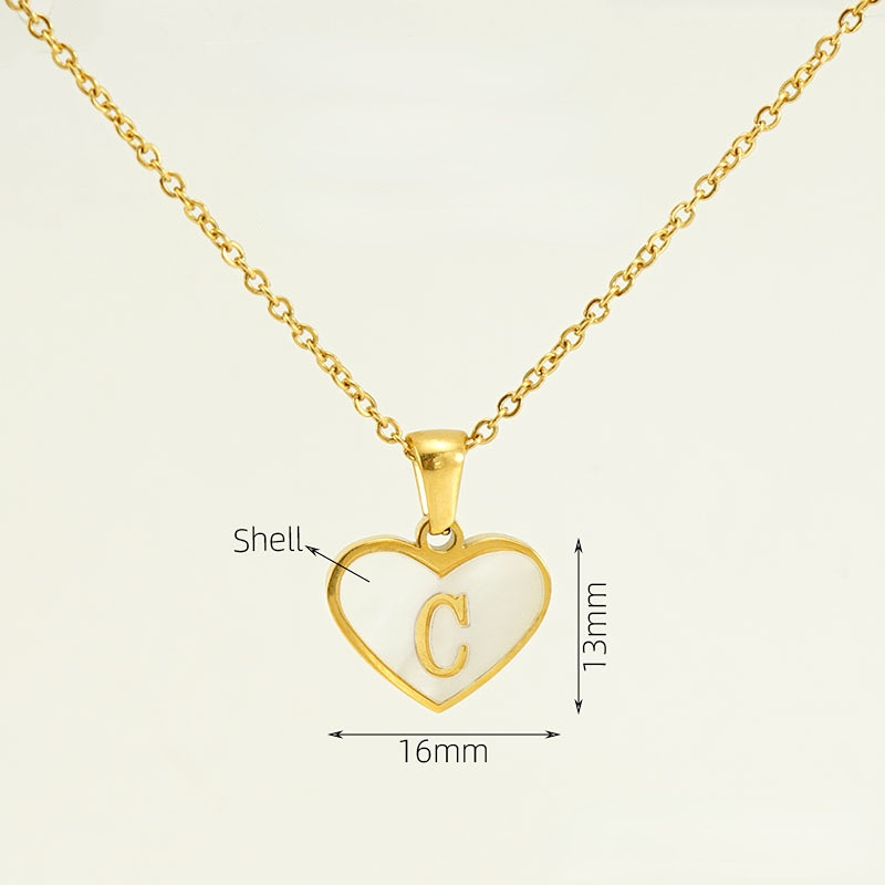 Gold color / 1 Piece Classic Series Elegant Daily Letter C Stainless Steel Gold Color Women's Pendant Necklaces Picture3