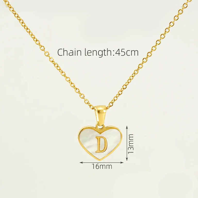 Gold color / 1 Piece Classic Series Elegant Daily Letter D Stainless Steel Gold Color Women's Pendant Necklaces Picture4