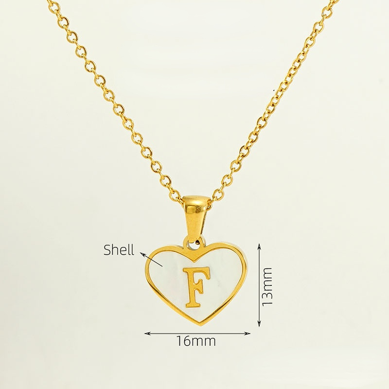 Gold color / 1 Piece Classic Series Elegant Daily Letter F Stainless Steel Gold Color Women's Pendant Necklaces Picture6