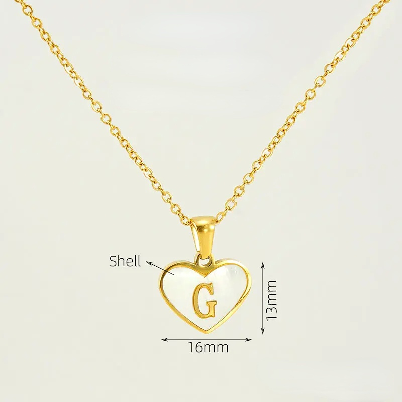 Gold color / 1 Piece Classic Series Elegant Daily Letter G Stainless Steel Gold Color Women's Pendant Necklaces Picture7