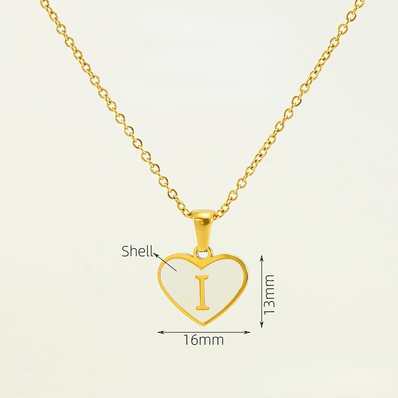 Gold color / 1 Piece Classic Series Elegant Daily Letter I Stainless Steel Gold Color Women's Pendant Necklaces Picture9