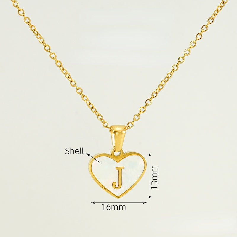 Gold color / 1 Piece Classic Series Elegant Daily Letter J Stainless Steel Gold Color Women's Pendant Necklaces Picture10