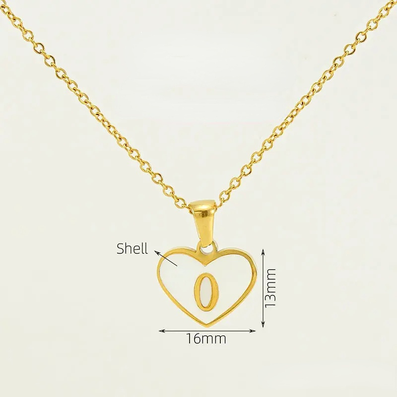 Gold color / 1 Piece Classic Series Elegant Daily Letter O Stainless Steel Gold Color Women's Pendant Necklaces Picture15