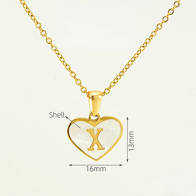 1 Piece Classic Series Elegant Daily Letter X Stainless Steel Gold Color Women's Pendant Necklaces h5 