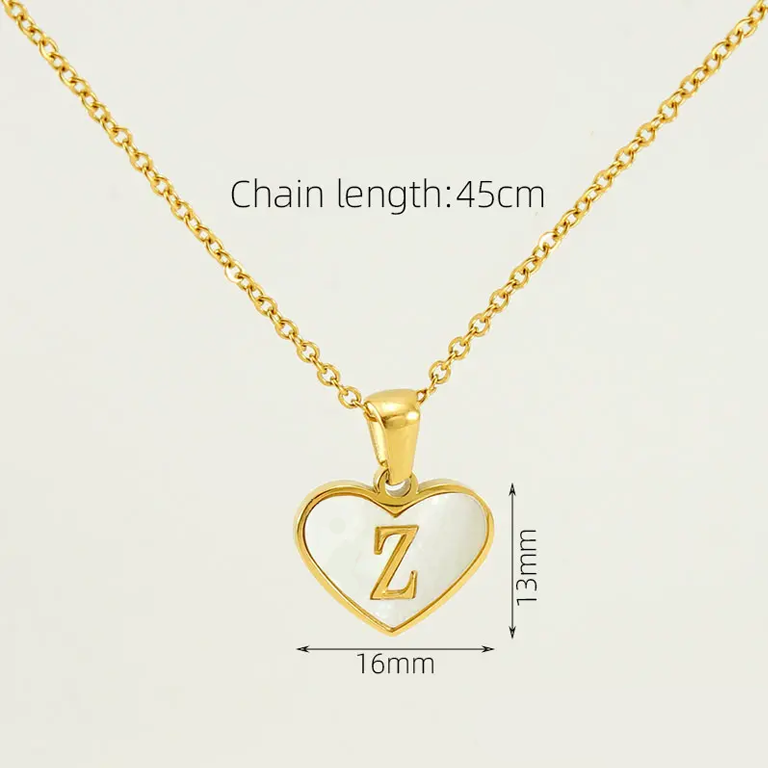 Gold color / 1 Piece Classic Series Elegant Daily Letter Z Stainless Steel Gold Color Women's Pendant Necklaces Picture26