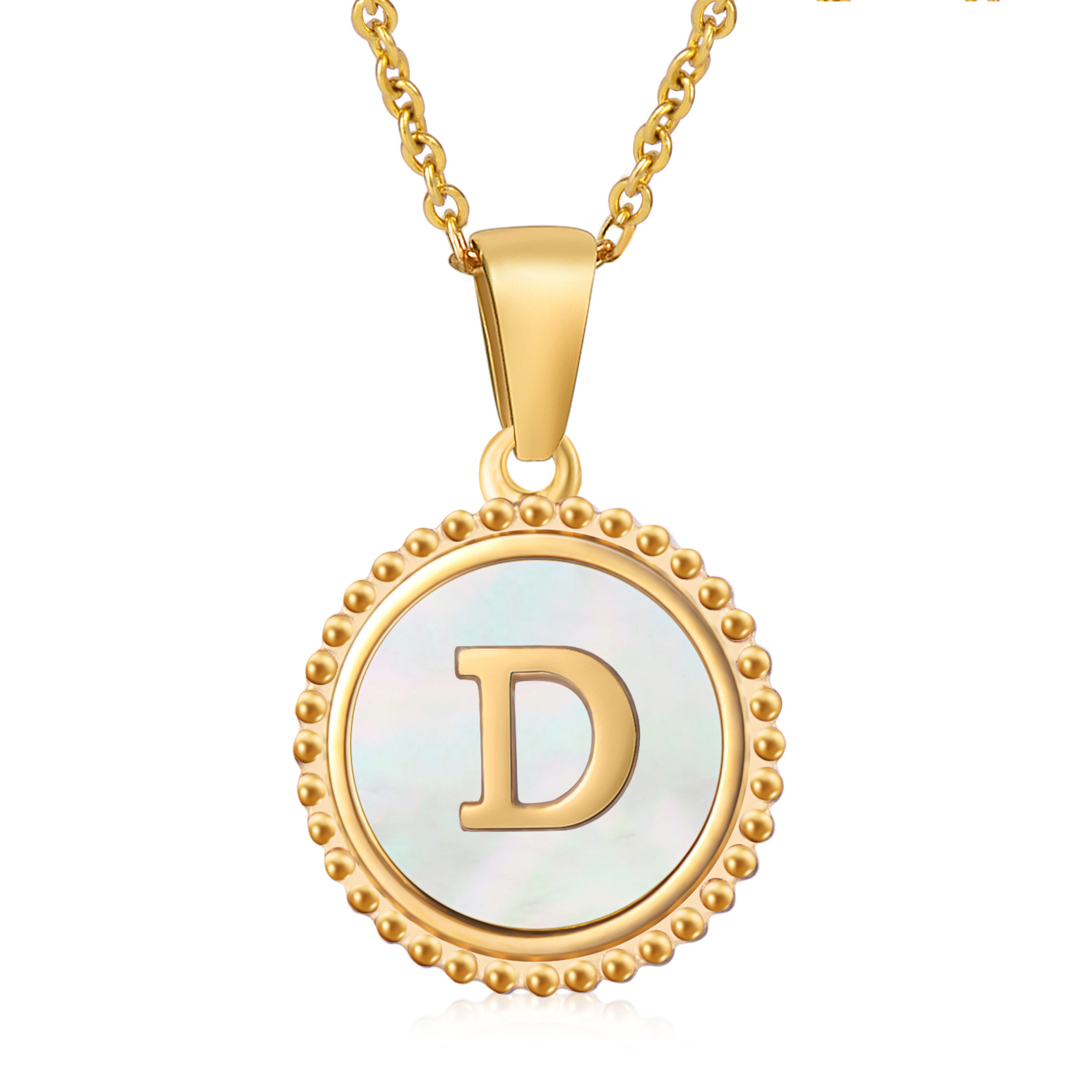 1 Piece Golden Simple Series Simple Letter D Women's Pendant Necklaces h5 