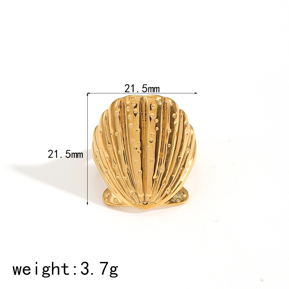 1 Piece Simple Series Simple Geometric Stainless Steel  Gold Color Women's Minimalist Rings h5 