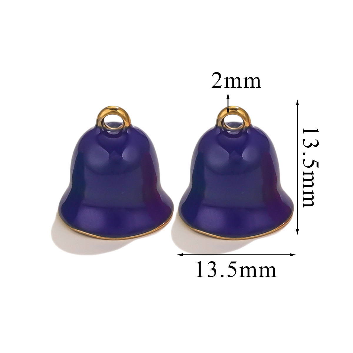 1 Piece Simple Series Daily Bell Shape Solid Color Stainless Steel Gold Color Unisex Pendants 