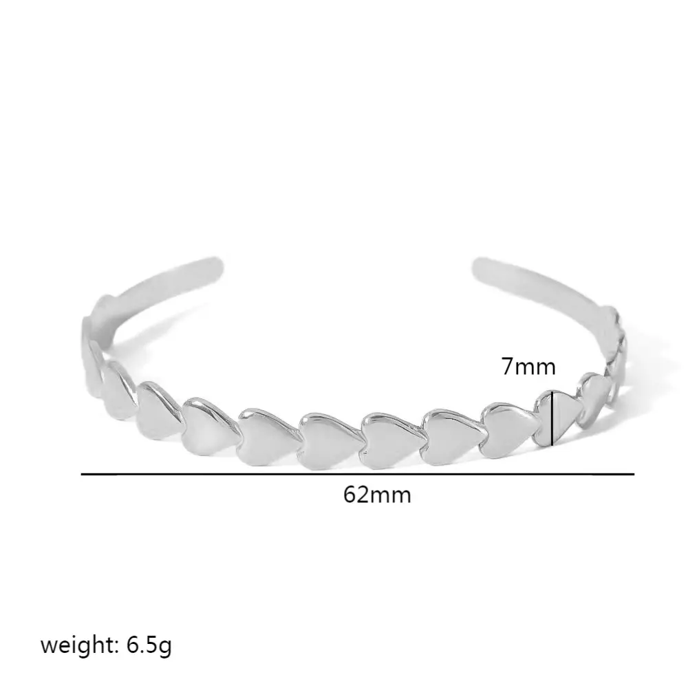 Silberfarbe / One size / 1 Stück schlichter geometrischer Armreif aus Edelstahl mit 18 Karat Vergoldung für Damen Bild6