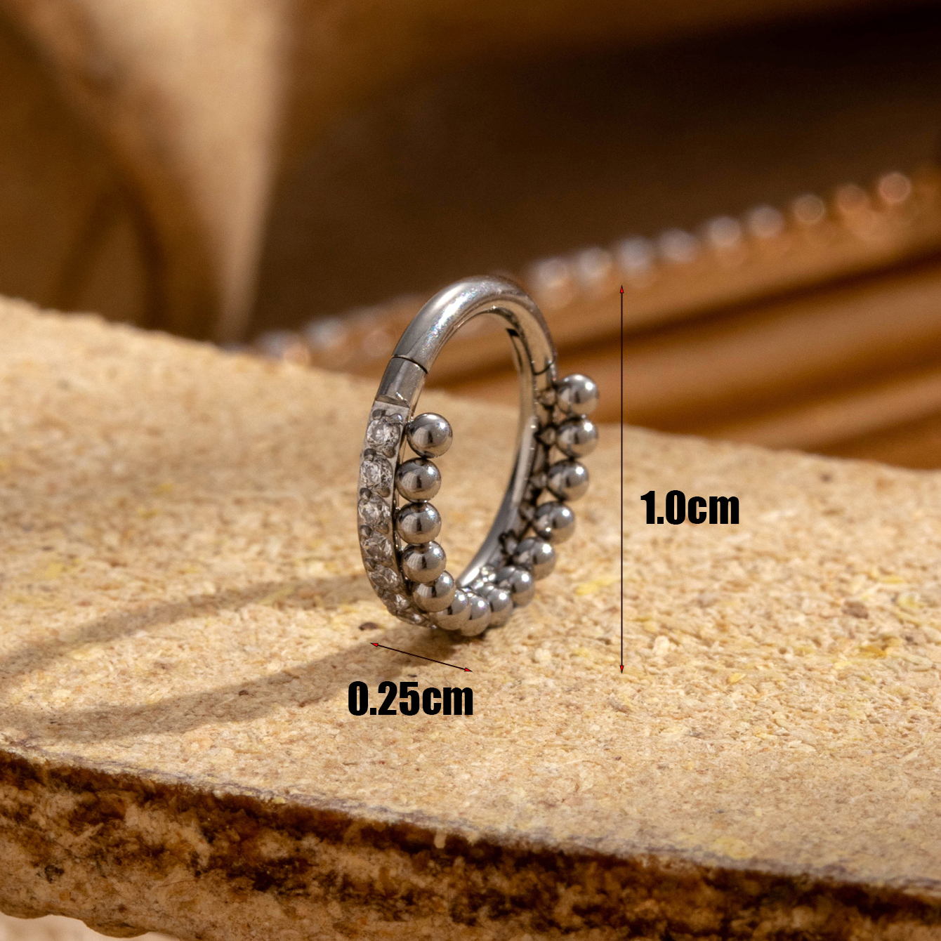 1 Piece Simple Series Simple Geometric Titanium Steel 18K Gold Color Plated Material Zircon Women's Hoop Earrings h5 