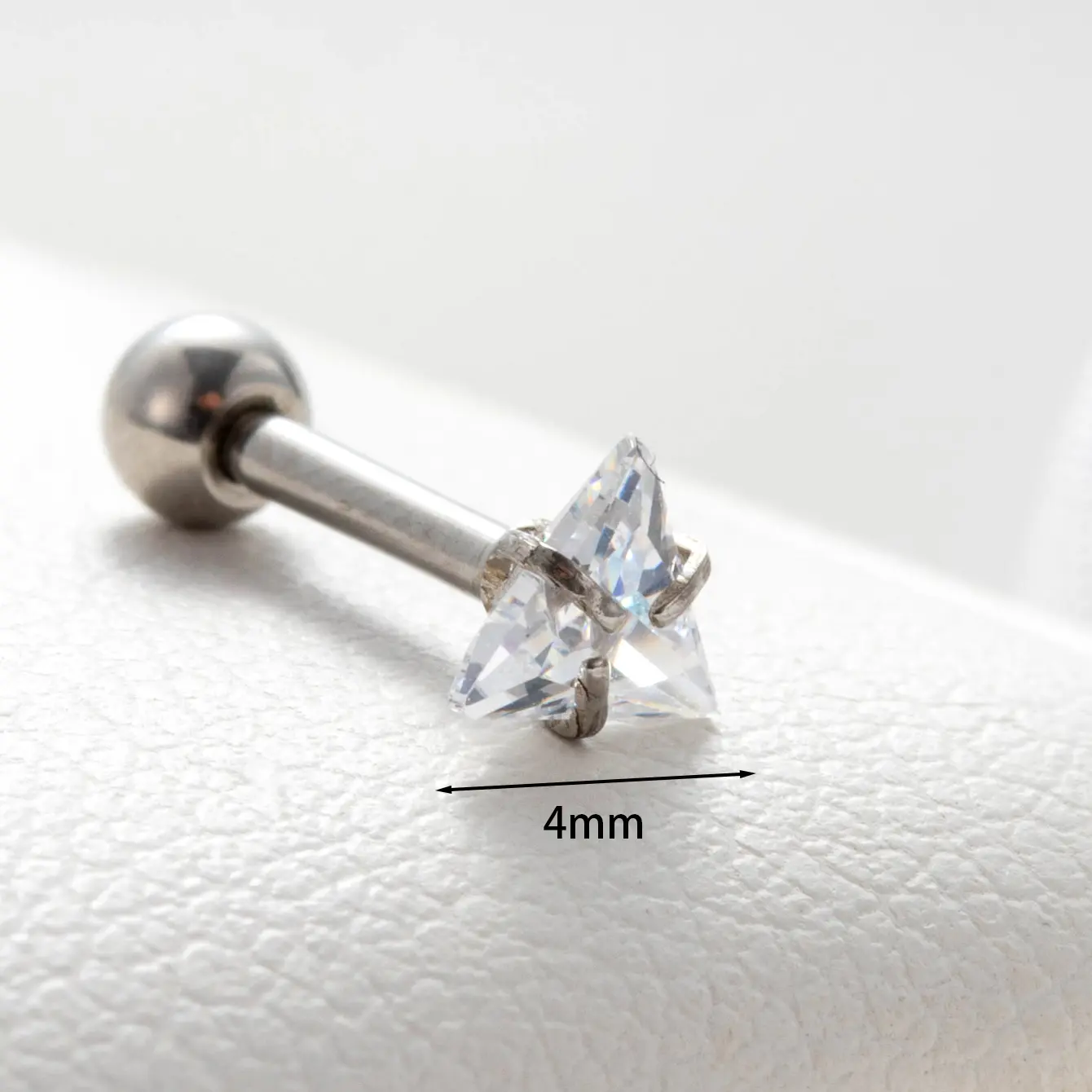 Silver color / 1 Piece Simple Series Simple Geometric Copper Gold Color Material Zircon Women's Stud Earrings Picture2