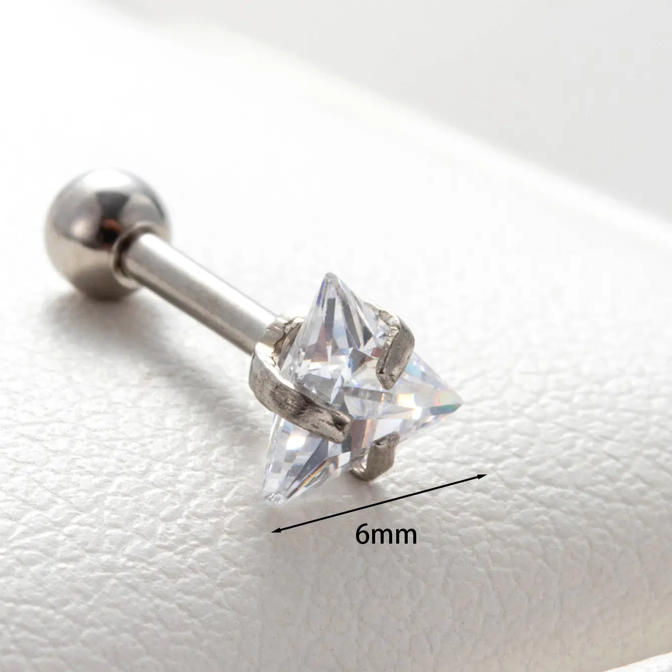 Silver color / 1 Piece Simple Series Simple Geometric Copper Gold Color Material Zircon Women's Stud Earrings Picture3