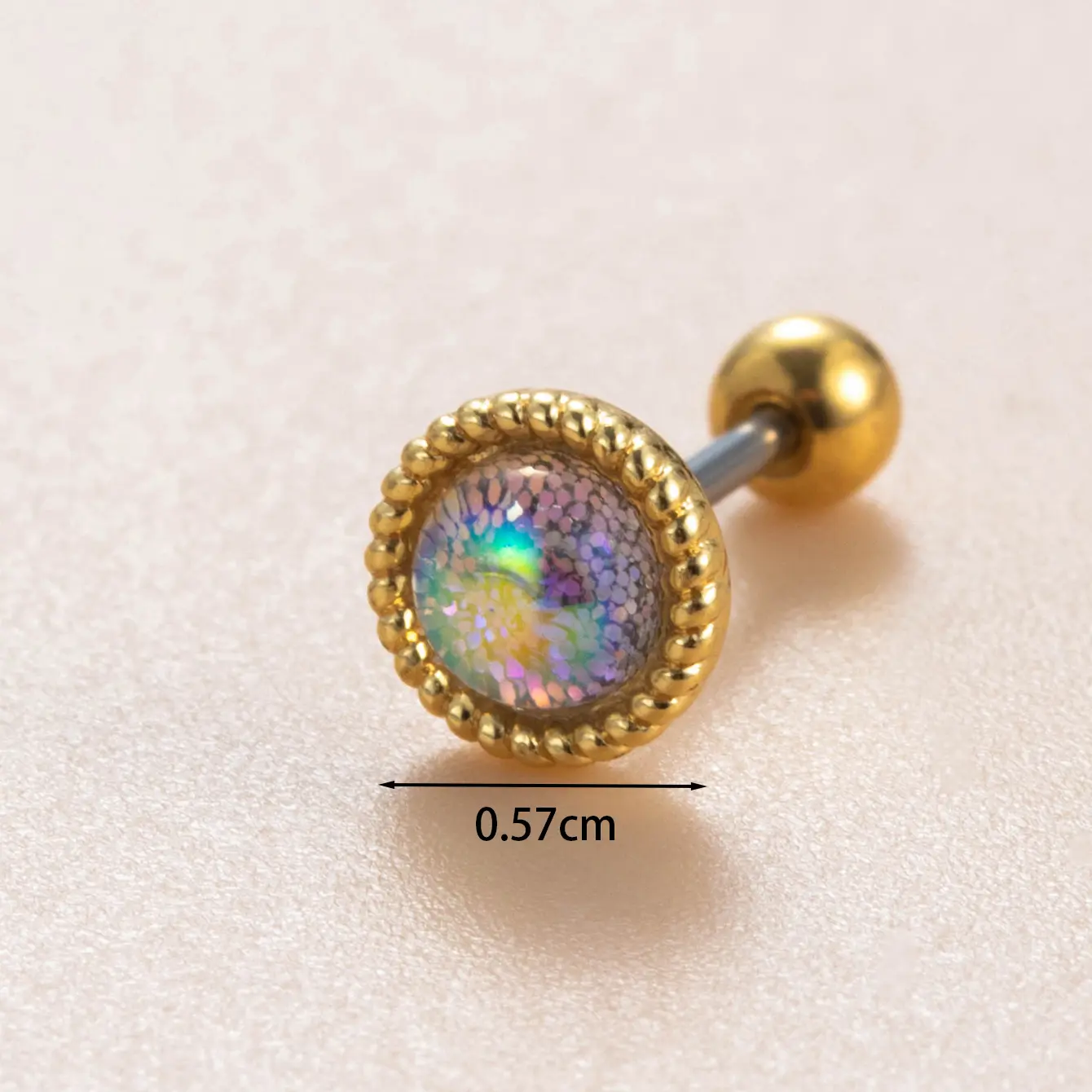 Gold color / 1 Piece Daily Copper Gold Color Material Zircon Women's Stud Earrings Picture2