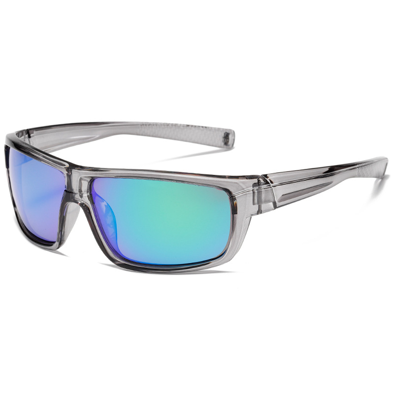 1 Pair Sport Series Daily Geometric Gradient Color Light Resin Unisex Sunglasses h5 