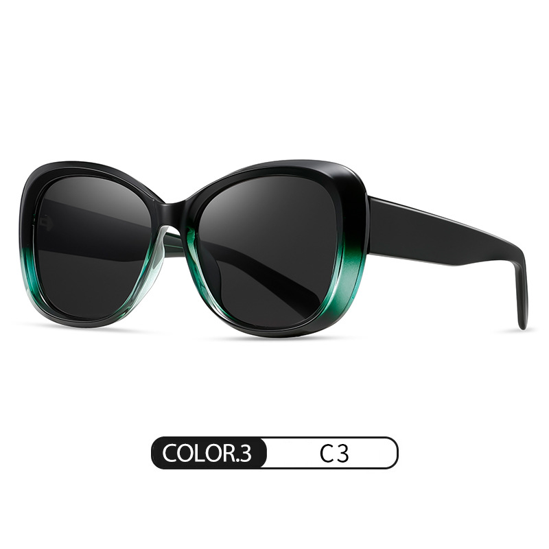 1 Pair Fashionable Series Daily Solid Hawksbill Color Tr Women's Sunglasses