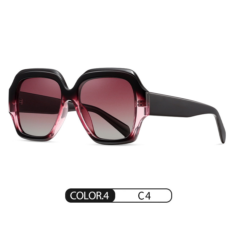 1 Pair Fashionable Series Daily Solid Color Tr Sun Protection Unisex Sunglasses 2