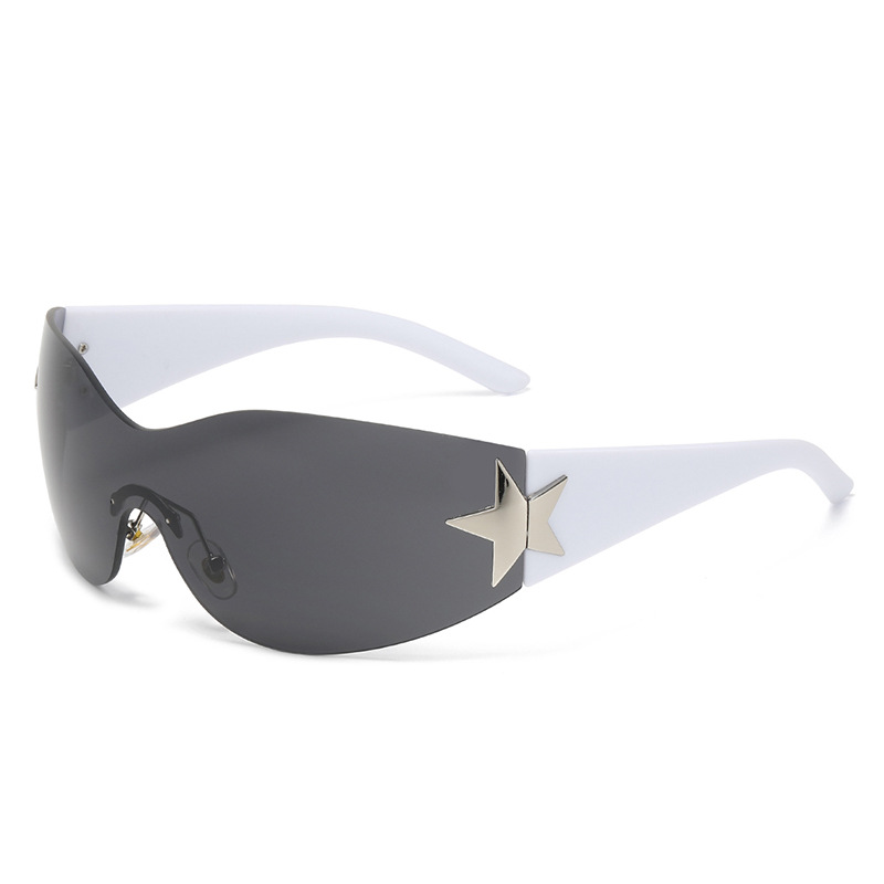 1 Paar Damen-Sonnenbrille aus Kunststoff im Farbverlauf der Modern Series Chic Star 