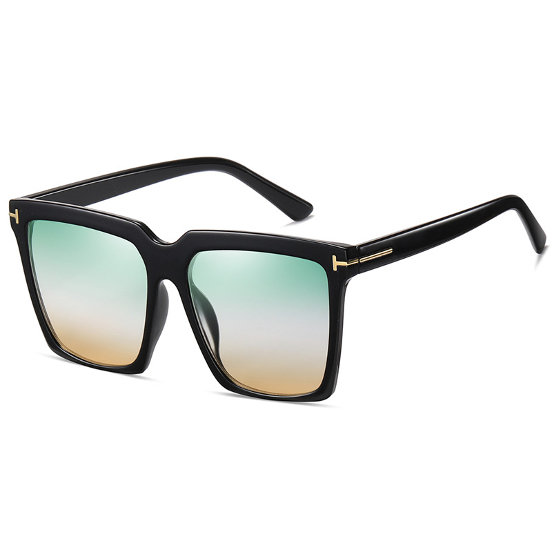 1 Paar stilvolle Serie Retro gemischte Farbe Kunststoff rechteckige Unisex Sonnenbrille 