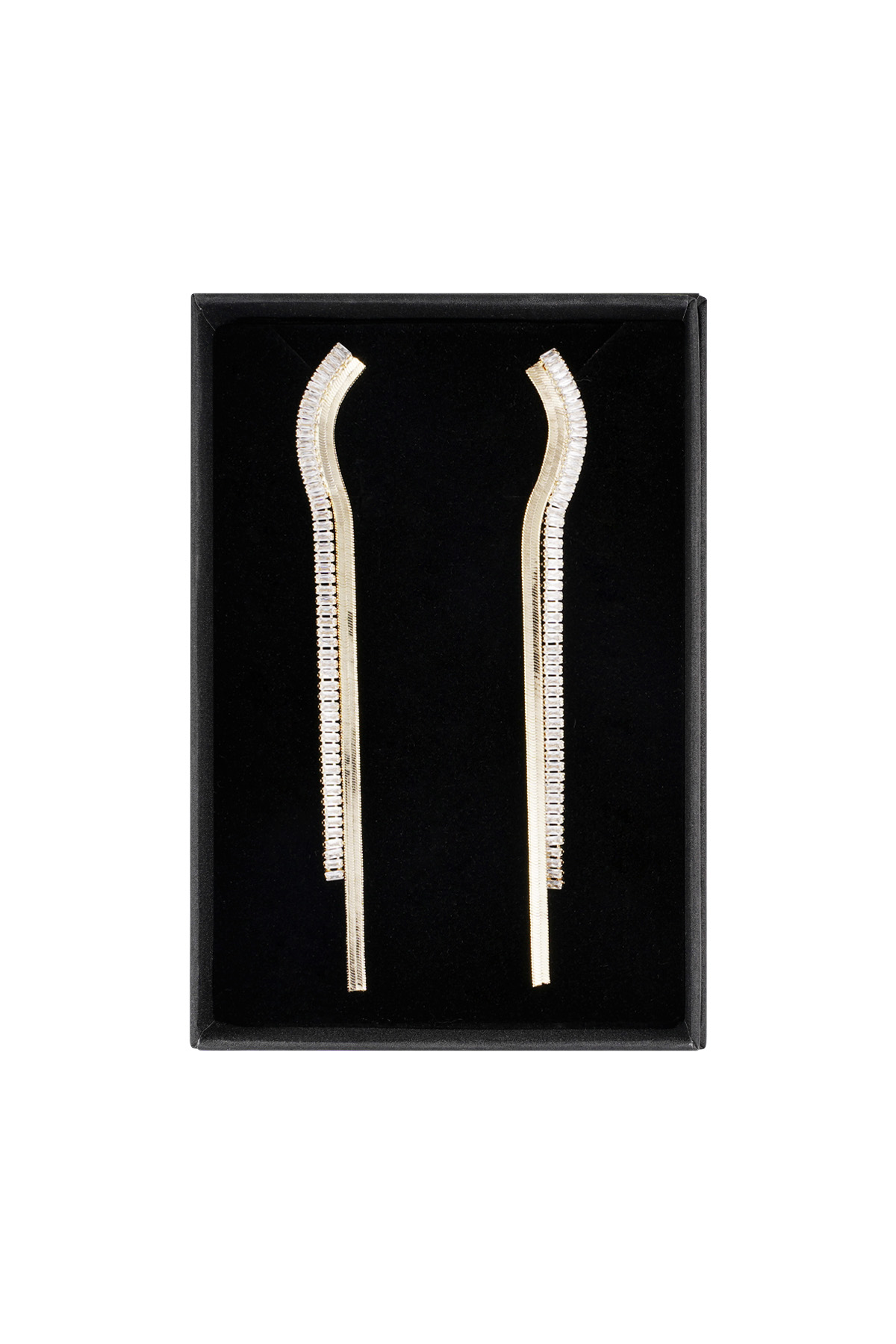 Pendientes elegantes de diamantes - oro h5 