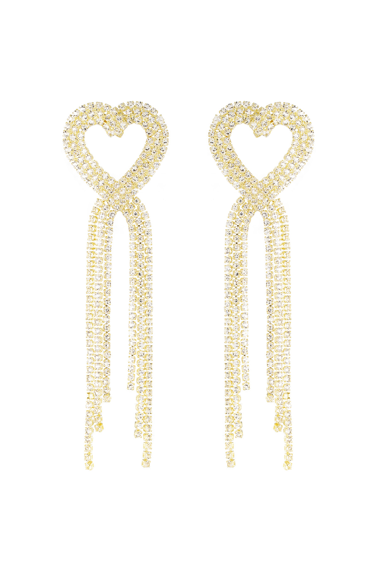 Boucles d'oreilles coeur lumineux - or h5 