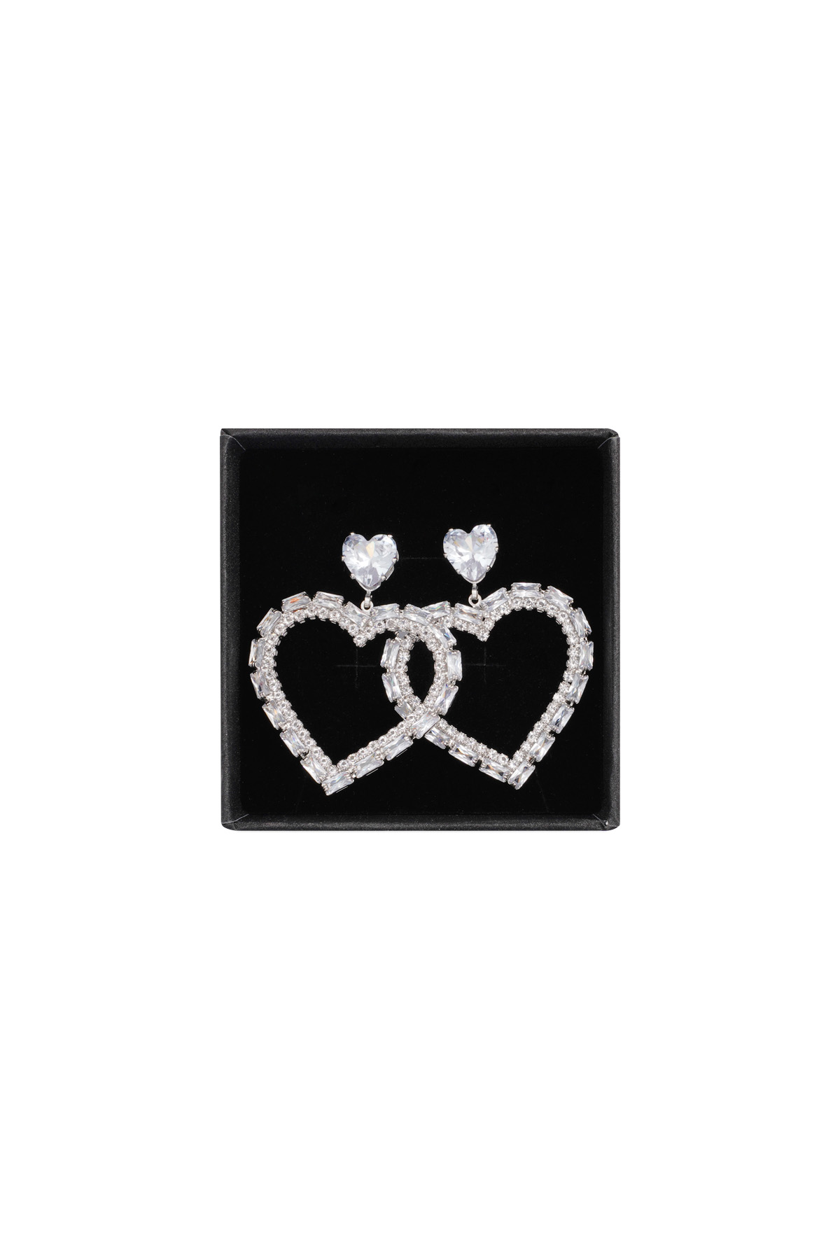 Heartfelt glitz earrings - silver h5 