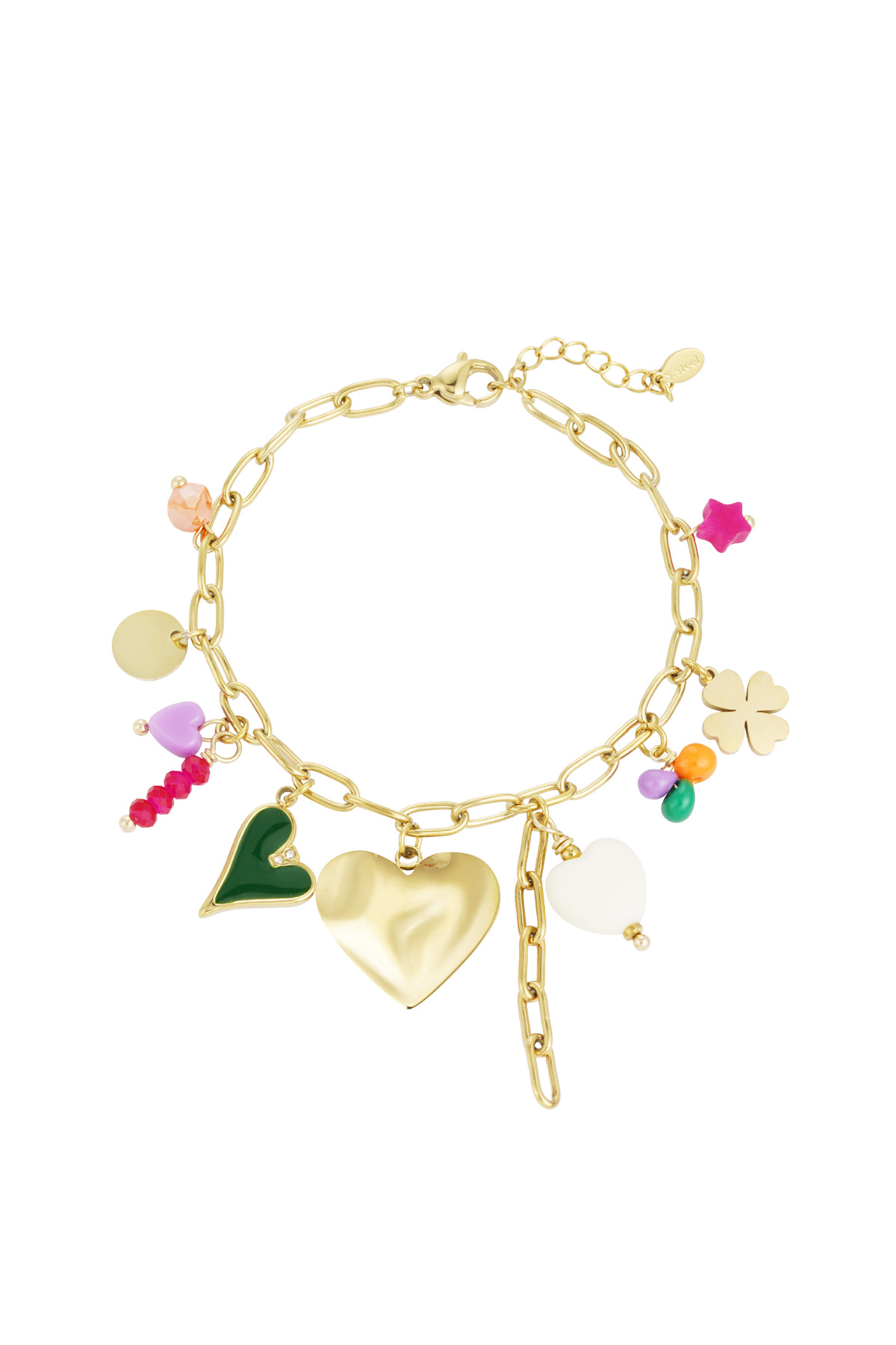 Pulsera de dijes enamorándonos - oro h5 