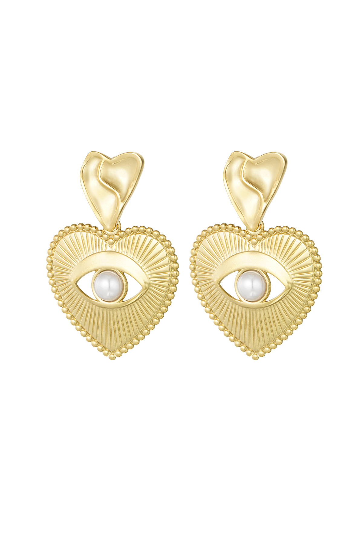 Adoring eye earrings - gold h5 