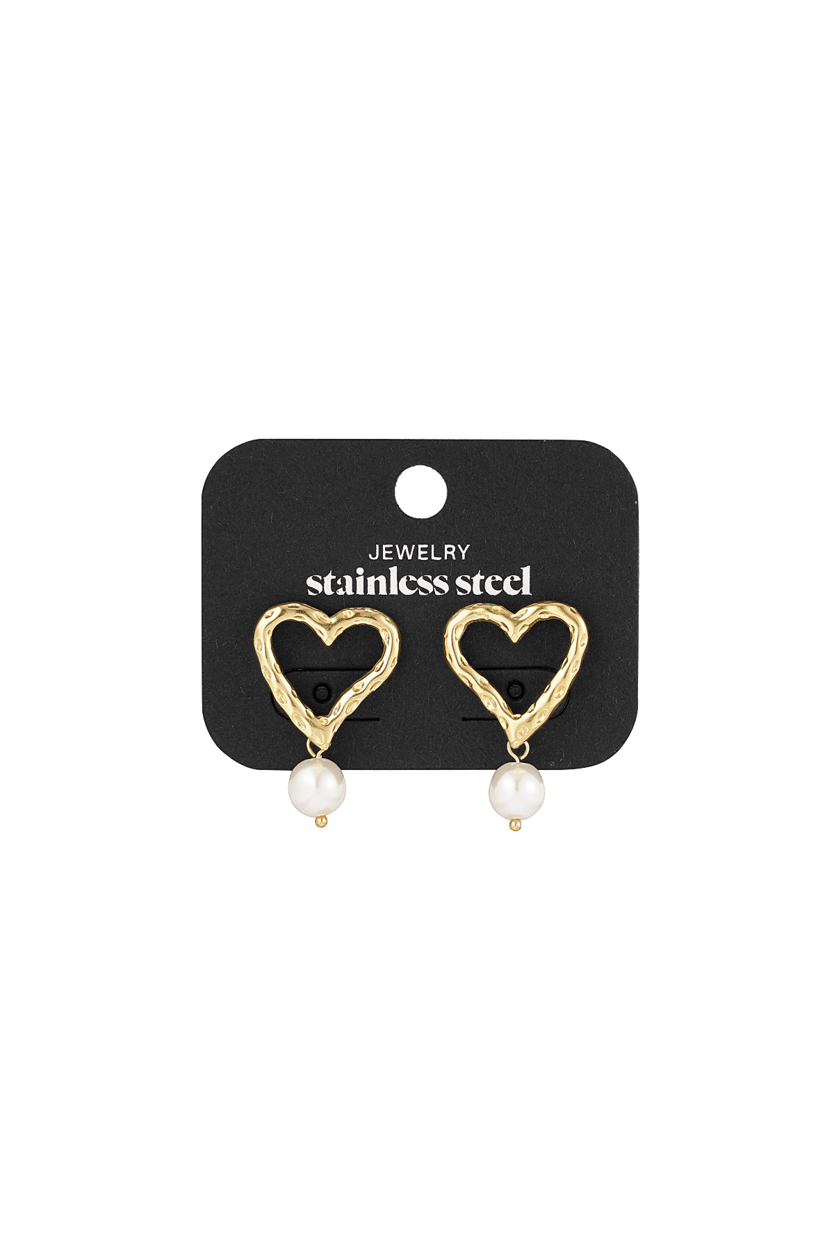 Sweetheart Pearls earrings - gold Picture3