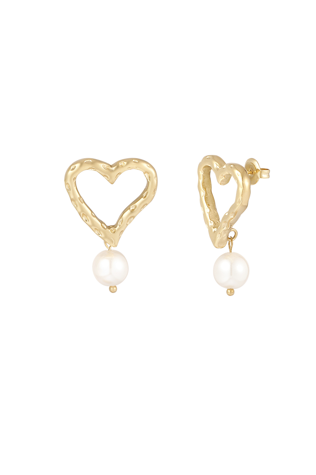 Sweetheart Pearls earrings - gold 