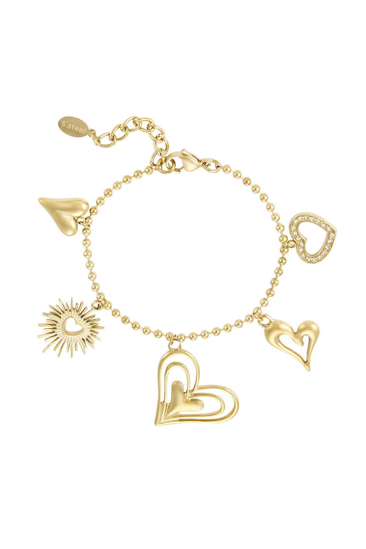 Loving hearts bracelet - gold h5 