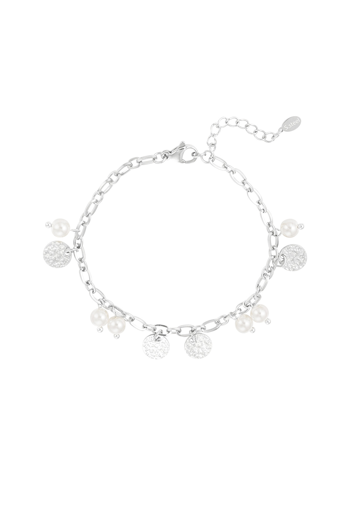 Lucky pearls bracelet - silver h5 